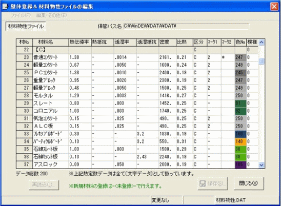 WinDEW@[̍ޗf[^